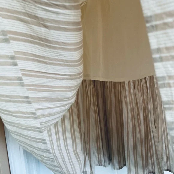 Beige Tiered Maxi Skirt - Women's Neutral Tiered Skirt - Picture 3 of 4